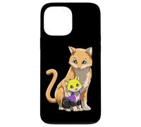 Custodia per iPhone 13 Pro Max Mamma Gatta Queer Non Binaria Che Protegge Il Suo Piccolo