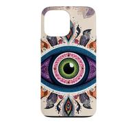 Custodia per iPhone 13 Pro Max Mandala Evil Eye Art Style Boho Hippie estetica tribale