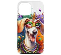 Custodia per iPhone 13 Pro Max Martedì Gras Ibizan Hound Dog