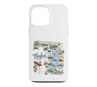 Custodia per iPhone 13 Pro Max Maryland MD USA Mappe Icone, Ocean City, Spiagge, Frederick