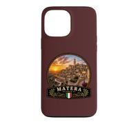 Custodia per iPhone 13 Pro Max Matera Italia Tramonto Vecchio e Città Mediterraneo Design