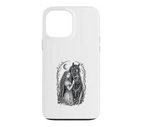 Custodia per iPhone 13 Pro Max Medieval Maiden Horse Gothic Fantasy Sword Moon Design
