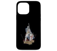 Custodia per iPhone 13 Pro Max Medievale Guerriero Santo Cavaliere Templare Deus Vult Vintage