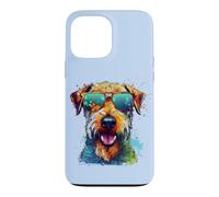 Custodia per iPhone 13 Pro Max Mens Colorful Paint Splash Pop Art Airedale Terrier Lover