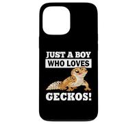 Custodia per iPhone 13 Pro Max Mens Reptile Boy Who Loves Leopard Geckos Lover