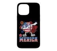 Custodia per iPhone 13 Pro Max Merica Baseball Dabbing 4th of July Patriotic American Flag