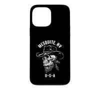 Custodia per iPhone 13 Pro Max Mesquite NV USA, teschio da cowboy, design vintage invecchiato