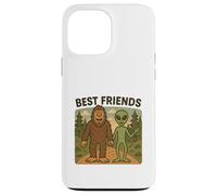 Custodia per iPhone 13 Pro Max Migliori Amici Divertente Bigfoot e Alien Cryptid, UFO, Fantascienza