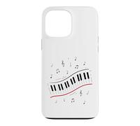 Custodia per iPhone 13 Pro Max Minimal Piano Beat Tastiera Note Musicali Pianista Arte Musicale