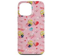 Custodia per iPhone 13 Pro Max Minions Big Heart All Over Print