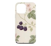 Custodia per iPhone 13 Pro Max Modello Cottagecore del fiore rosa del rovo della mora