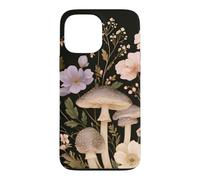 Custodia per iPhone 13 Pro Max Modello di fiori scuri e funghi velenosi