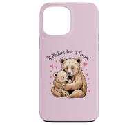 Custodia per iPhone 13 Pro Max Mom Bear Cub Funny Pregnant Loading Baby Mother