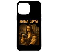 Custodia per iPhone 13 Pro Max Mona Lifta Muscle Mona Lisa Lifting Weights Bodybuilding Gym