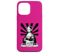 Custodia per iPhone 13 Pro Max Mona Lisa Cuffie DJ Rinascimento Art Music Lover