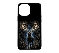Custodia per iPhone 13 Pro Max Moonlit Mystic Deer Fantasy Foresta Grafica