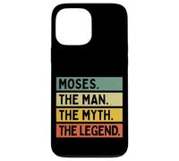 Custodia per iPhone 13 Pro Max Mosè L'uomo Il mito La leggenda Divertente Citazione Personalizzata