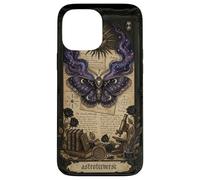 Custodia per iPhone 13 Pro Max Moth Sun Dark Gothic Crescent Moon Skull