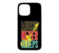 Custodia per iPhone 13 Pro Max Music Never Sleeps - Basso retrò anni '80