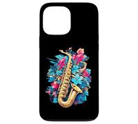 Custodia per iPhone 13 Pro Max Musicista ispirato al jazz amante del sax
