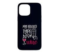 Custodia per iPhone 13 Pro Max My Blood Type is Wine Nurse Sarcastico Wine Fan Lovers Design