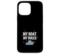 Custodia per iPhone 13 Pro Max My Boat My Rules Umorismo Divertente Capitano