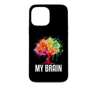Custodia per iPhone 13 Pro Max My Brain Tree Rainbow Splash Neurodivergente Adulto