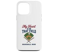 Custodia per iPhone 13 Pro Max My Heart Is On That Field Baseball Mom Proud Game