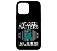 Custodia per iPhone 13 Pro Max My Voice Matters Support Sexual Assault Awareness Gifts