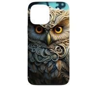 Custodia per iPhone 13 Pro Max Mystical Fantasy Owl - Magico bosco Steampunk Art