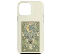 Custodia per iPhone 13 Pro Max Mystical Pug Howling at The Moon Tarocchi Card Art Dog Amante