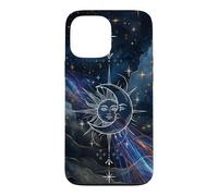 Custodia per iPhone 13 Pro Max Mystical Sun Moon Nebula Art Cosmic Harmony Design