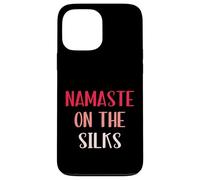 Custodia per iPhone 13 Pro Max Namaste sulle sete, divertenti regali aerei, yoga aereo