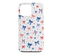 Custodia per iPhone 13 Pro Max Nastro Americano Estetico Archi Rosso Bianco E Blu