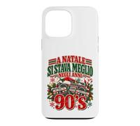 Custodia per iPhone 13 Pro Max Natale Anni 90 Nostalgia Vintage Musica e Ricordi
