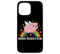 Custodia per iPhone 13 Pro Max Nessuno crede in me Stelle di maiale alato