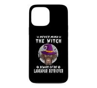 Custodia per iPhone 13 Pro Max Never Mind The Witch Beware Of Labrador Dog Halloween