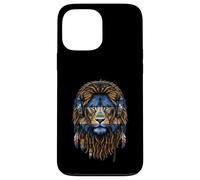 Custodia per iPhone 13 Pro Max Nicaraguan Lion Cuffie Reggae Dreadlocks
