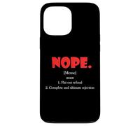 Custodia per iPhone 13 Pro Max No Definizione Meme Rifiuto Piatto Rifiuto Ultimo NO
