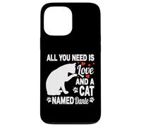 Custodia per iPhone 13 Pro Max Nome gatto personalizzato Dante Cute Kitty Pet Amante