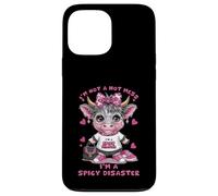 Custodia per iPhone 13 Pro Max Non sono un disastro, sono una Spicy Disaster Pink Highland Cow