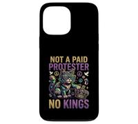 Custodia per iPhone 13 Pro Max Not A Paid Manifester No Kings, divertente disegno a forma di gatto pro democratico