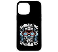 Custodia per iPhone 13 Pro Max Nuoto Mom Raising Strong Nuotatori Nuotare Team Pride