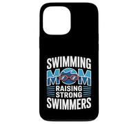Custodia per iPhone 13 Pro Max Nuoto Mom Raising Strong Nuotatori Nuotare Team Pride