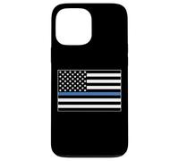 Custodia per iPhone 13 Pro Max Nurse Police Wife Officer Thin Blue Line Heart Flag