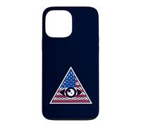 Custodia per iPhone 13 Pro Max Occhio dentro USA Flag Piramide - All-Seeing Eye Conspiracy