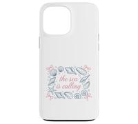Custodia per iPhone 13 Pro Max Ocean Seashell Starfish Il mare chiama citazione