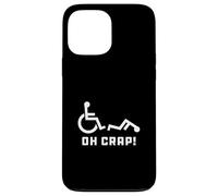 Custodia per iPhone 13 Pro Max Oh Crap Wheelchair Birthday Handicap Disability Funny