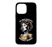 Custodia per iPhone 13 Pro Max Only Sarcastic Speak Funny Sarcasm Citazione Retro Pop Art Woman
