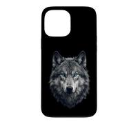 Custodia per iPhone 13 Pro Max Opera d'arte mistica con lupo e occhi azzurri